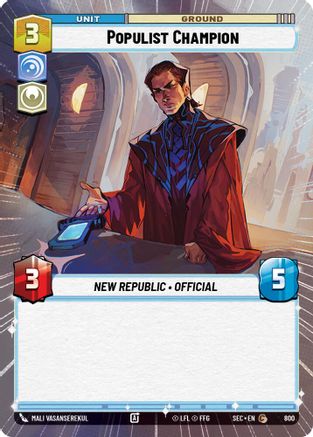 Populist Champion (Hyperspace Foil) (800) [Secrets of Power] Foil
