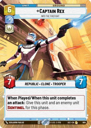 Captain Rex - Into the Firefight (Hyperspace Foil) (804) [Secrets of Power] Foil