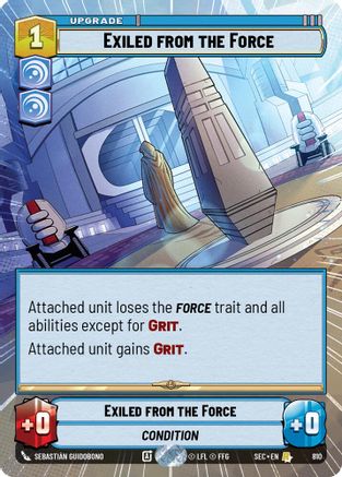 Exiled from the Force (Hyperspace Foil) (810) [Secrets of Power] Foil