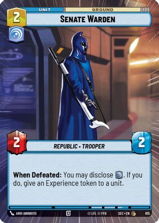 Senate Warden (Hyperspace Foil) (815) [Secrets of Power] Foil