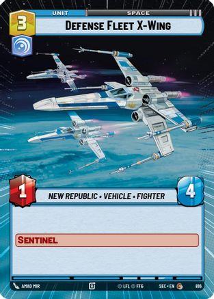 Defense Fleet X-Wing (Hyperspace Foil) (816) [Secrets of Power] Foil
