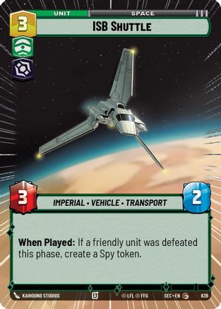 ISB Shuttle (Hyperspace Foil) (839) [Secrets of Power] Foil