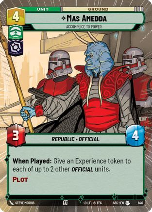 Mas Amedda - Accomplice to Power (Hyperspace Foil) (840) [Secrets of Power] Foil
