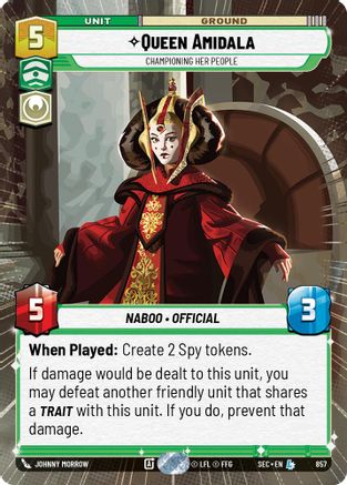 Queen Amidala - Championing Her People (Hyperspace Foil) (857) [Secrets of Power] Foil