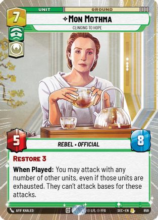 Mon Mothma - Clinging to Hope (Hyperspace Foil) (859) [Secrets of Power] Foil