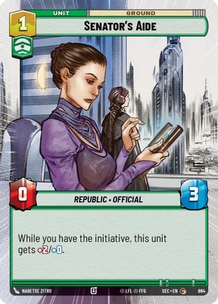 Senator's Aide (Hyperspace Foil) (864) [Secrets of Power] Foil