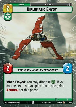 Diplomatic Envoy (Hyperspace Foil) (865) [Secrets of Power] Foil