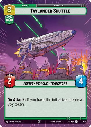 Taylander Shuttle (Hyperspace Foil) (871) [Secrets of Power] Foil
