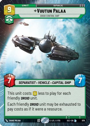 Vuutun Palaa - Droid Control Ship (Hyperspace Foil) (878) [Secrets of Power] Foil