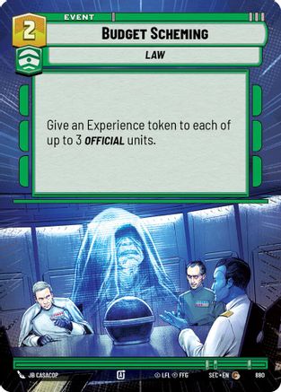 Budget Scheming (Hyperspace Foil) (880) [Secrets of Power] Foil