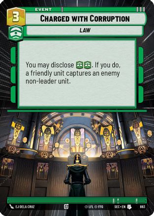 Charged with Corruption (Hyperspace Foil) (883) [Secrets of Power] Foil