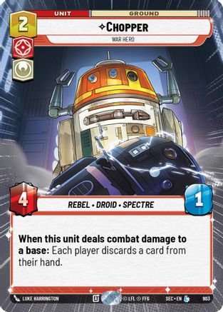 Chopper - War Hero (Hyperspace Foil) (903) [Secrets of Power] Foil