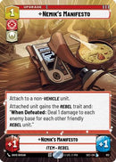 Nemik's Manifesto (Hyperspace Foil) (912) [Secrets of Power] Foil