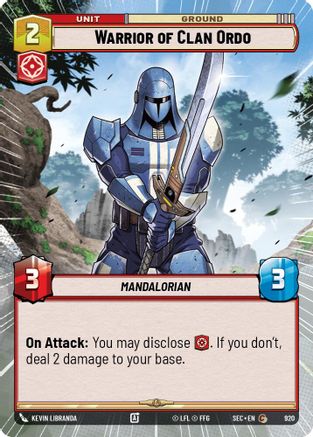 Warrior of Clan Ordo (Hyperspace Foil) (920) [Secrets of Power] Foil