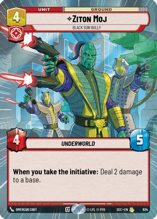 Ziton Moj - Black Sun Bully (Hyperspace Foil) (924) [Secrets of Power] Foil