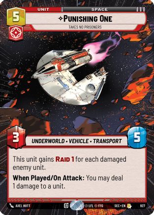 Punishing One - Takes No Prisoners (Hyperspace Foil) (927) [Secrets of Power] Foil