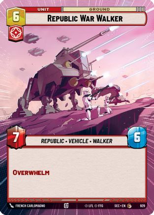 Republic War Walker (Hyperspace Foil) (929) [Secrets of Power] Foil