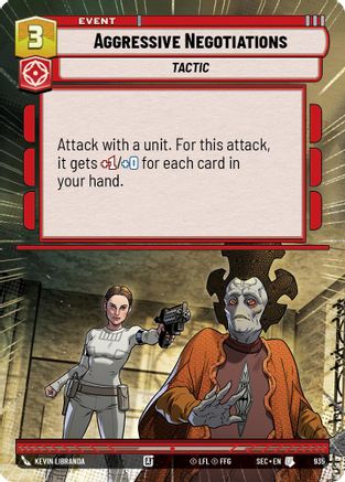 Aggressive Negotiations (Hyperspace Foil) (935) [Secrets of Power] Foil