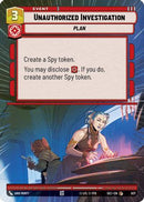 Unauthorized Investigation (Hyperspace Foil) (937) [Secrets of Power] Foil