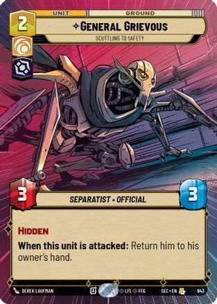 General Grievous - Scuttling to Safety (Hyperspace Foil) (943) [Secrets of Power] Foil