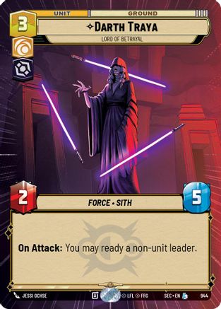Darth Traya - Lord of Betrayal (Hyperspace Foil) (944) [Secrets of Power] Foil