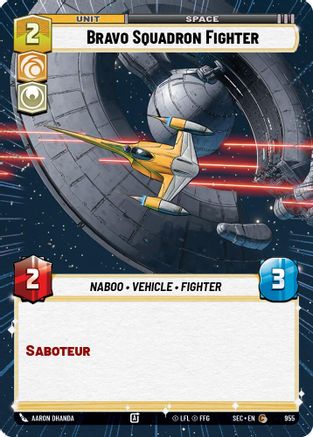 Bravo Squadron Fighter (Hyperspace Foil) (955) [Secrets of Power] Foil