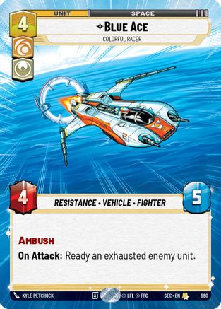 Blue Ace - Colorful Racer (Hyperspace Foil) (960) [Secrets of Power] Foil