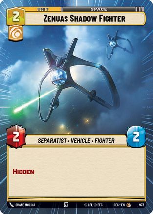 Zenuas Shadow Fighter (Hyperspace Foil) (973) [Secrets of Power] Foil