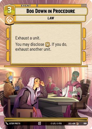 Bog Down in Procedure (Hyperspace Foil) (990) [Secrets of Power] Foil