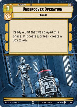 Undercover Operation (Hyperspace Foil) (992) [Secrets of Power] Foil