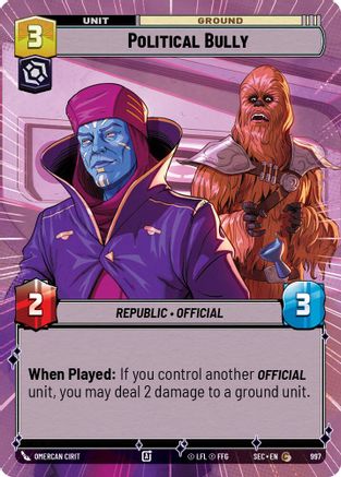 Political Bully (Hyperspace Foil) (997) [Secrets of Power] Foil