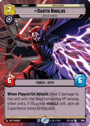 Darth Nihilus - Lord of Hunger (Hyperspace Foil) (1000) [Secrets of Power] Foil