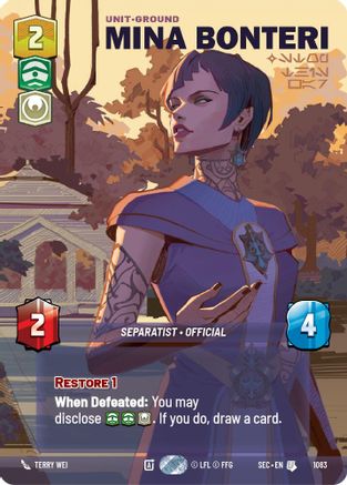 Mina Bonteri - Stop This War (Prestige Foil) (1083) [Secrets of Power] Foil