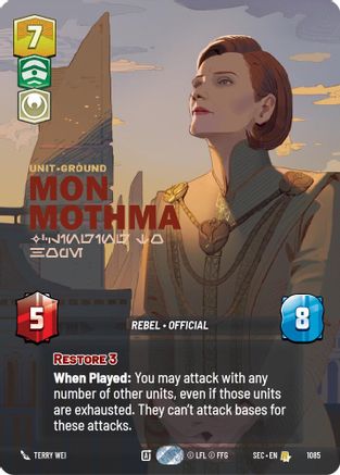 Mon Mothma - Clinging to Hope (Prestige Foil) (1085) [Secrets of Power] Foil