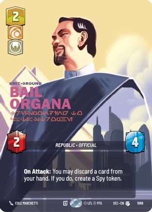 Bail Organa - Responding to Catastrophe (Prestige Foil) (1086) [Secrets of Power] Foil