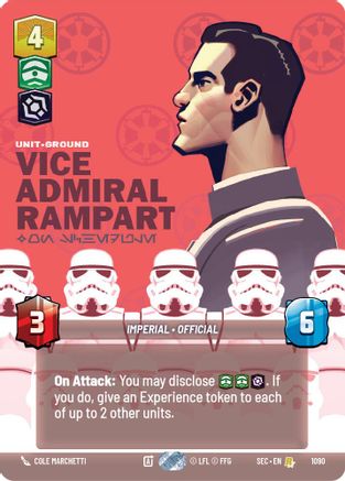 Vice Admiral Rampart - On Schedule (Prestige Foil) (1090) [Secrets of Power] Foil