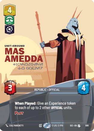 Mas Amedda - Accomplice to Power (Prestige Foil) (1091) [Secrets of Power] Foil