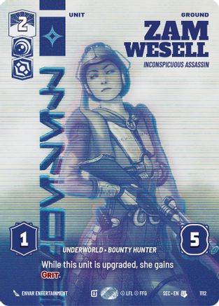Zam Wesell - Inconspicuous Assassin (Prestige Foil) (1112) [Secrets of Power] Foil