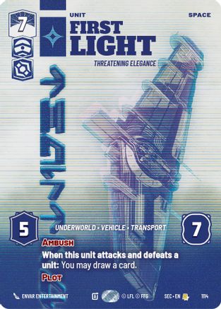First Light - Threatening Elegance (Prestige Foil) (1114) [Secrets of Power] Foil