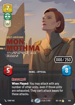 Mon Mothma - Clinging to Hope (Serialized) (1128) [Secrets of Power] Foil