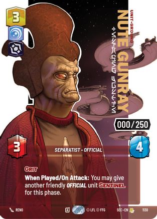 Nute Gunray - Escaping Justice (Serialized) (1130) [Secrets of Power] Foil
