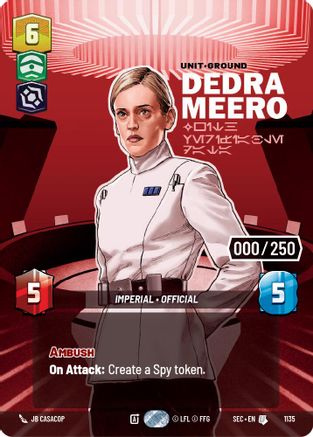 Dedra Meero - With Verifiable Data (Serialized) (1135) [Secrets of Power] Foil