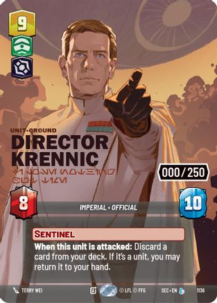 Director Krennic - I Lose Nothing But Time (Serialized) (1136) [Secrets of Power] Foil