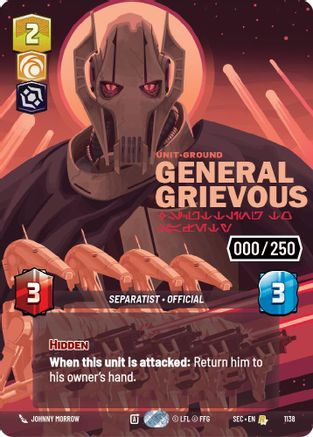 General Grievous - Scuttling to Safety (Serialized) (1138) [Secrets of Power] Foil