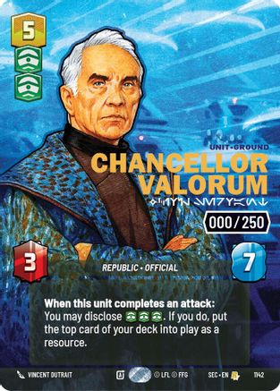 Chancellor Valorum - Civil Servant (Serialized) (1142) [Secrets of Power] Foil