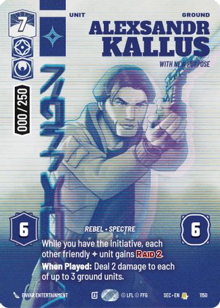 Alexsandr Kallus - With New Purpose (Serialized) (1150) [Secrets of Power] Foil
