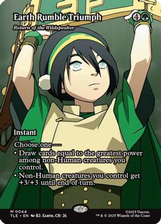 Earth Rumble Triumph - Return of the Wildspeaker (Borderless) (TLE-044) [Avatar: The Last Airbender: Eternal-Legal]