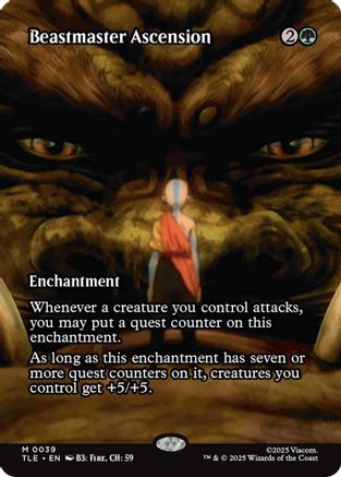 Beastmaster Ascension (Borderless) (TLE-039) [Avatar: The Last Airbender: Eternal-Legal]