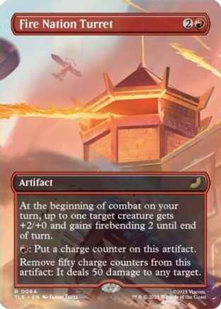 Fire Nation Turret (Borderless) (TLE-064) [Avatar: The Last Airbender: Eternal-Legal] Foil