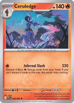 Ceruledge 20 - [ME02 Phantasmal Flames] Reverse Holofoil